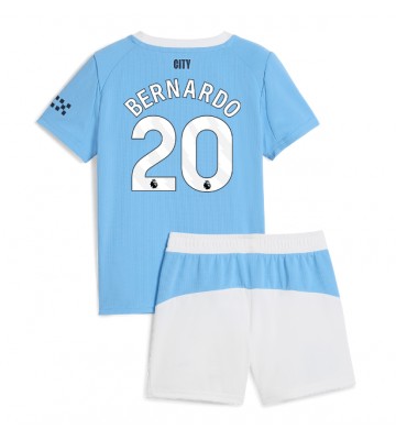 Manchester City Bernardo Silva #20 Hjemmebanetrøje Børn 2025-26 Kortærmet (+ Korte bukser)